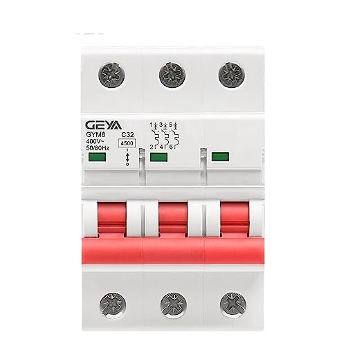 GFOLGDWR GYM8 3P DIN-Schiene MCB 6A 10A 16A 20A 25A 32A 40A 50A 63A 220V Mini-Leistungsschalter C-Kurve mit CE CB SEMKO(10A) von GFOLGDWR