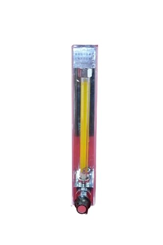 GFOLGDWR LZB-4 Glas-Rotameter-Durchflussmesser mit Regelventil for Flüssigkeiten und Gase. Konektor kann den Durchfluss anpassen(2.5-25lph for Liquid) von GFOLGDWR