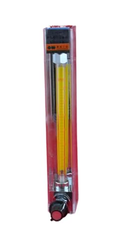 GFOLGDWR LZB-6 Glas-Rotameter-Durchflussmesser mit Regelventil for Flüssigkeiten und Gase. Konektor kann den Durchfluss anpassen(2.5-25lph for Liquid) von GFOLGDWR