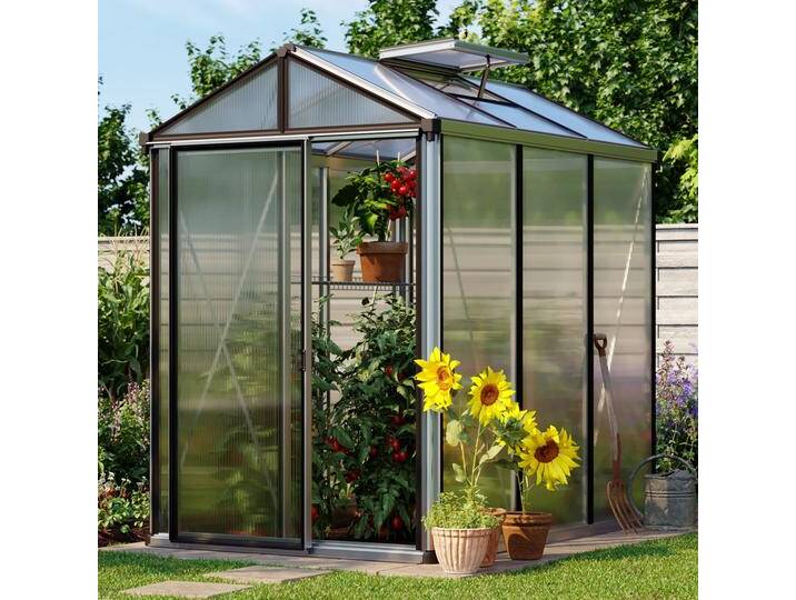161 x 235 cm Gewächshaus, Pulverbeschichtet Anthrazit, RAL 7016 ohne Setangebot - (GFPV00142) von GFP