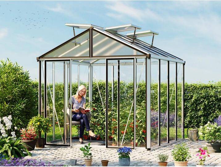 263 x 263 cm Gewächshaus, Standardfarbe Aluminium Natur ohne Setangebot - (GFPV00698) von GFP