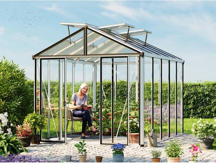 263 x 325 cm Gewächshaus, Pulverbeschichtet Anthrazit, RAL 7016 ohne Setangebot - (GFPV00704) von GFP