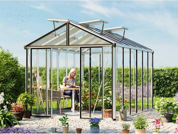 263 x 388 cm Gewächshaus, Standardfarbe Aluminium Natur ohne Setangebot - (GFPV00706) von GFP