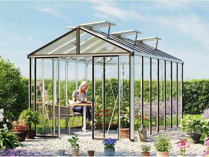 263 x 450 cm Gewächshaus, Pulverbeschichtet Anthrazit, RAL 7016 ohne Setangebot - (GFPV00712) von GFP