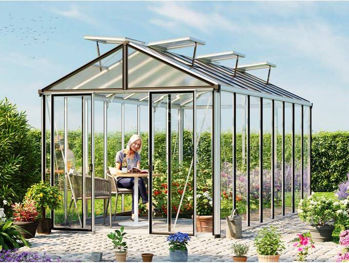 263 x 514 cm Gewächshaus, Standardfarbe Aluminium Natur ohne Setangebot - (GFPV00714) von GFP