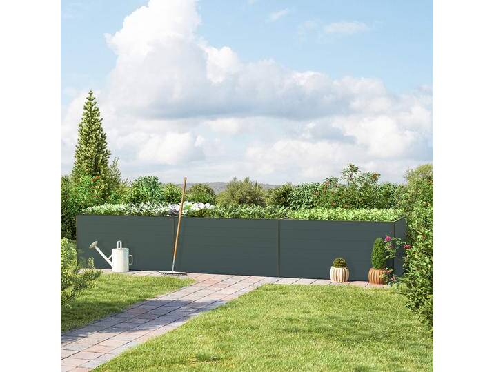 444 x 99 x 77 cm Hochbeet, Anthrazit - (GFPV00421) von GFP
