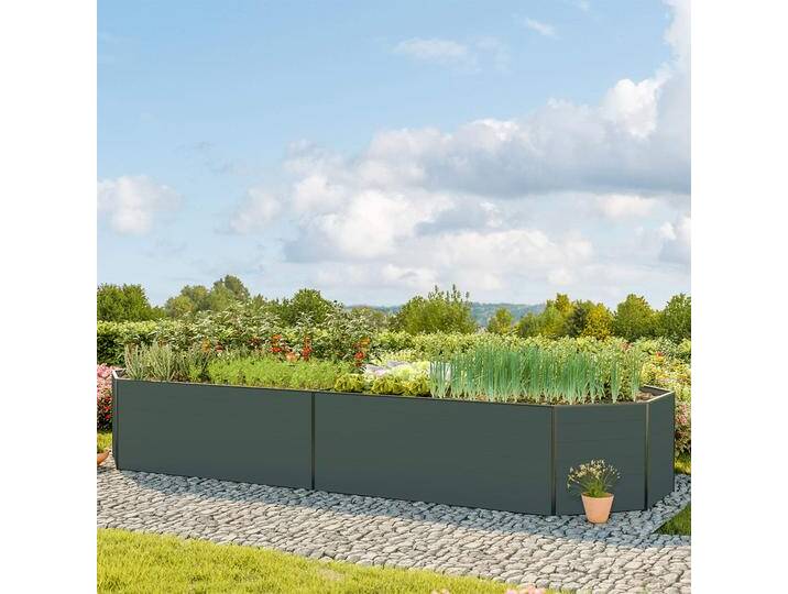 451 x 119 x 77 cm Hochbeet, Anthrazit - (GFPV00617) von GFP