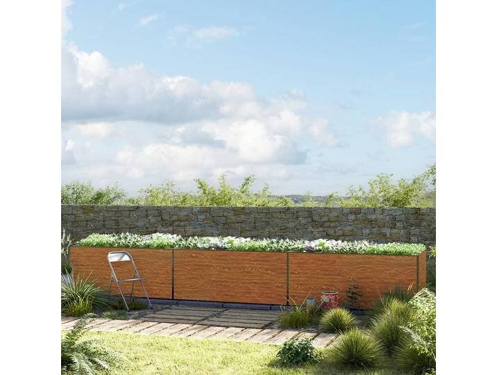535 x 77 x 77 cm Hochbeet, Holzoptik - (GFPV00450) von GFP