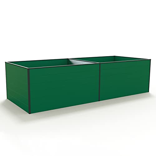 GFP Aluminium Hochbeet Kingsize Daniela - 297 x 119 x 77 cm - Grün, Stecksystem, langlebig von GFP