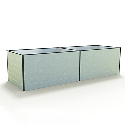 GFP Aluminium Hochbeet Kingsize Daniela - 297 x 99 x 77 cm - Alu Natur, Stecksystem, langlebig von GFP