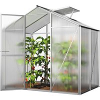 Gewächshaus ECO-Star 2 Alu-Rahmen 192x131 cm, 8 mm Doppelstegplatten formstabil & witterungsbeständig - GFP von GFP