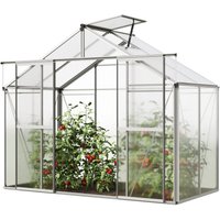 GFP - Gewächshaus Orchidee 2 Alu-Rahmen 256 x 131 cm Polycarbonat Platten von GFP