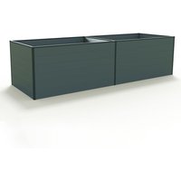GFP Hochbeet Kräuter-Gemüse-Beet KINGSIZE DANIELA Aluminium - 297 x 77 x 77 cm - Anthrazit - formstabil und witterungsbeständig mit von GFP