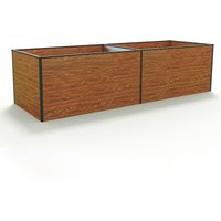 GFP - Hochbeet Kräuter-Gemüse-Beet kingsize daniela Aluminium - 297 x 77 x 77 cm - Holzoptik - formstabil und witterungsbeständig mit GFP - Hochbeet Kräuter-Gemüse-Beet kingsize daniela Aluminium - 297 x 77 x 77 cm - Holzoptik - formstabil und witterungsbeständig mit von GFP