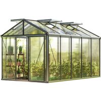 Gewächshaus Diamas 23 Light 235x385 cm mit integriertem Fundament 12 mm Doppelstegplatten, Farbe Aluminium natur - GFP Gewächshaus Diamas 23 Light 235x385 cm mit integriertem Fundament 12 mm Doppelstegplatten, Farbe Aluminium natur - GFP von GFP