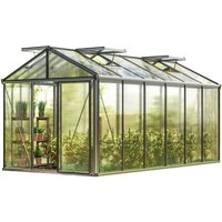 Gewächshaus Diamas 24 Light 235x460 cm mit integriertem Fundament 12 mm Doppelstegplatten, Farbe Aluminium natur - GFP Gewächshaus Diamas 24 Light 235x460 cm mit integriertem Fundament 12 mm Doppelstegplatten, Farbe Aluminium natur - GFP von GFP