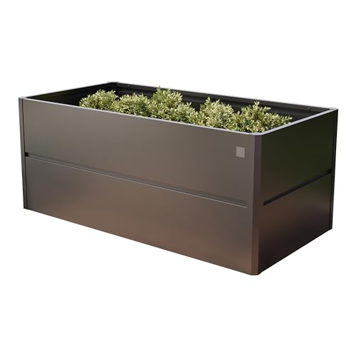 PRIMEYARD 200 x 100 x 77 cm Hochbeet Theo, Stahl, Anthrazit-Metallic von GFP