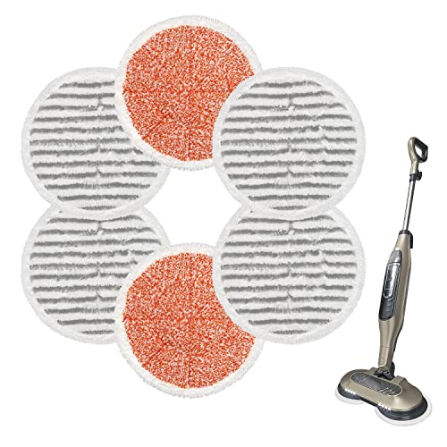 6 Stück S7000 Dampfreiniger-Pads, Ersatz für Shark S7000AMZ S7001 S7001TGT S7000 Serie Dampfreiniger, Mikrofaser und wiederverwendbare Wischpads für Shark Steam & Scrub All-in-One Scrubbing Mop Pads von GFRED