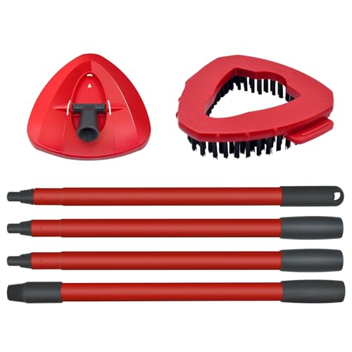 GFRED 3 Sets Mop-Set Ist Kompatibel Mit Vileda Spin Turbo Easy Wring Mopp 1 Pc Wischmopp Ersatzkopf 1 Pc Stück Schrubber 1Pc Moppstiel Ersatz Bodenreinigungsset Für Die Reinigung Von Badezimmerböden von GFRED