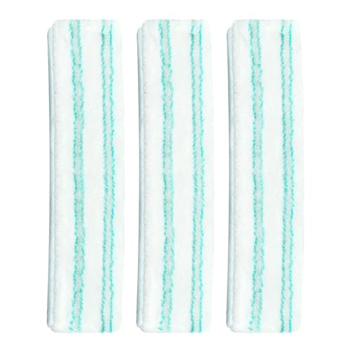GFRED 3 Stück Einwascher Window Washer M kompatibel Mit Leifheit Fensterwischer Wischbezug Abdeckung Ersatz-Reinigungspads Passend Mit Rundum-Bezug Für Keramikplatten Spiegel und Fenster (Weiß 3Pcs) von GFRED