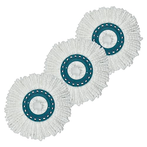 GFRED 3 Stück Wischmopp Ersatz Kompatibel Mit Leifheit Clean Twist Disc Mop Systèmes Moppkopf Ersatz Mikrofaser Sehr Saugfähig, Für alle Bodenarten Geeignet von GFRED