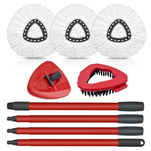 Mop-Set 3Pcs Wischmopp Ersatz Mikrofaser 1 Pc Wischmopp Ersatzkopf 1 Pc Stück Schrubber 1Pc Moppstiel Ersatz Effiziente Reinigung Kompatibel Mit Vileda Turbo Spin Mopp System Mop-Set 3Pcs Wischmopp Ersatz Mikrofaser 1 Pc Wischmopp Ersatzkopf 1 Pc Stück Schrubber 1Pc Moppstiel Ersatz Effiziente Reinigung Kompatibel Mit Vileda Turbo Spin Mopp System von GFRED