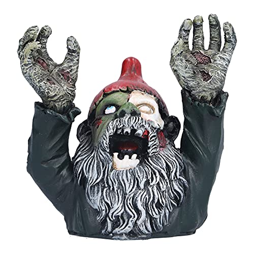 Garten Zombie Zwerg Statue Halloween Skulptur für Rasendeko Innen- oder Außendeko Böser Gnom Horror Outdoor Halloween Deko für Halloween Deko von GFRGFH