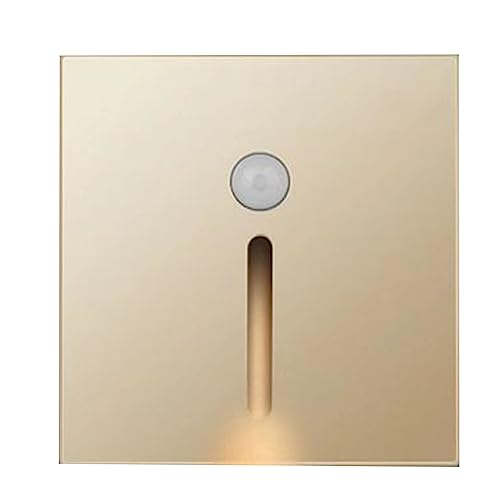 LED-Induktionslampe, Korridor-Induktionslicht, LED-Bewegungsmelder, Nachtlicht, ABS, Kleine LED-Induktionslampe Für Nachttisch, Korridor, Flur(Gold) von GFRGFH