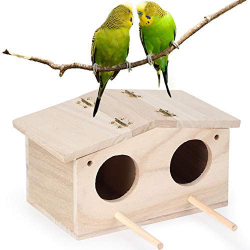 Vogelzuchtbox Nistkasten Robustes Vogel-Futterhaus speziell auch Vogelzucht Brutkasten Vogelhaus Vogelnistkasten Wetterfest Vogelnester aus Holz für Haustiere Haus Zuchtbox,für Papageien Schwalben von GFRGFH