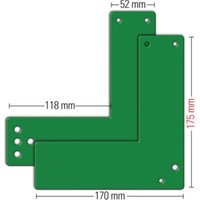 GFS Montageplatte 901 470/991 470 Mont.an GLT grün lack.L.175mm B.170mm von GFS