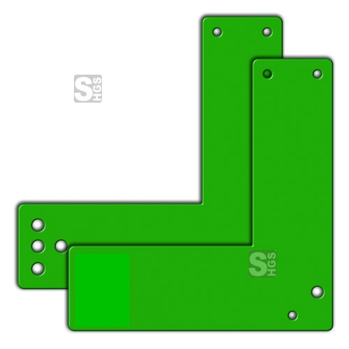 GfS Montageplatte für EH-Türwächter an Glasrahmentüren RAL 6029 von GFS