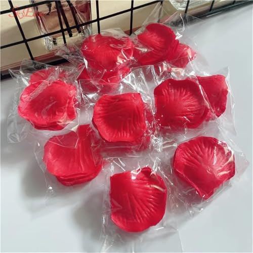 GFSDJALKJ 1000 Teile/los Seide Rosenblätter Geeignet for Hochzeit Dekoration Künstliche Rosenblatt Hochzeit Blume Rose Blume for Valentinstag(Red) von GFSDJALKJ