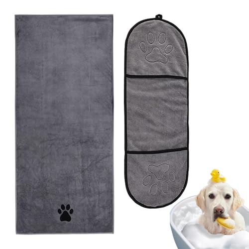 GFTCGK 2 StüCk Hundehandtuch, GroßEr Hunde Handtuch, Extra Saugfähig, Schnelltrocknend, Weich, Für Hunde & Katzen von GFTCGK