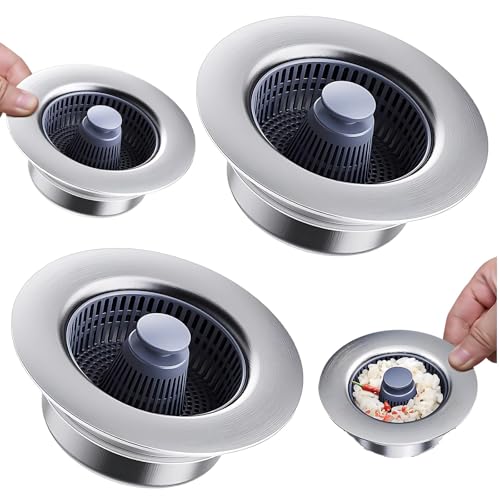 2 Stücke Abflusssieb Küchenspüle 3-in-1, Stöpsel für Spülbecken Sieb.Geeignet für Durchmesser Von 71-85mm und Tiefen Größer Als 40mm. Edelstahl-Shell Mit Anti-Verstopfungssieb. 2 Stücke Abflusssieb Küchenspüle 3-in-1, Stöpsel für Spülbecken Sieb.Geeignet für Durchmesser Von 71-85mm und Tiefen Größer Als 40mm. Edelstahl-Shell Mit Anti-Verstopfungssieb. von GFTCGK