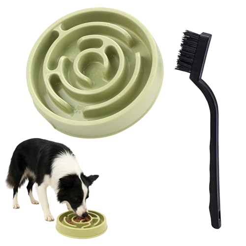 1 Stück Anti Schling Napf Hund, Anti Schling Napf Katze, 19,5cm Durchmesser mit Spiralförmigen Erhebungen Verlangsamt die Futteraufnahme, Leicht zu Reinigen Inklusive Bürste 1 Stück Anti Schling Napf Hund, Anti Schling Napf Katze, 19,5cm Durchmesser mit Spiralförmigen Erhebungen Verlangsamt die Futteraufnahme, Leicht zu Reinigen Inklusive Bürste von GFTCGK
