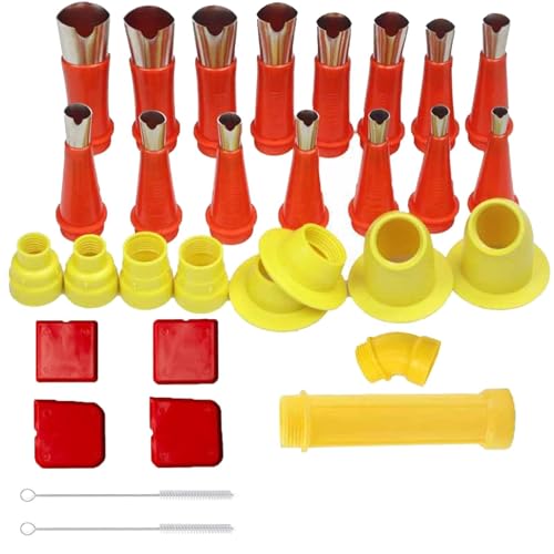 31 Stück Edelstahl Dichtungsdüse Sets, Kartuschenspitzen, Silikonspitzen, Silikonspritze, Silikon Spitzen, Kartuschenspitze, Küche, Badezimmer, Fenster, Türen Schönheit von GFTCGK