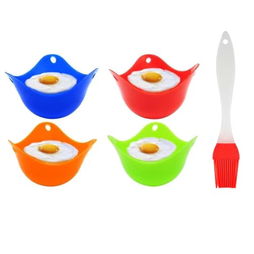 4 Stück Pochierte Eier Form,Eier Pochierer,Antihaft-Silikon Eier Pochierer, Geeignet Für in Der Küche Gekochte Eier Und Gedämpfte Eier Zum Frühstück 4 Stück Pochierte Eier Form,Eier Pochierer,Antihaft-Silikon Eier Pochierer, Geeignet Für in Der Küche Gekochte Eier Und Gedämpfte Eier Zum Frühstück von GFTCGK