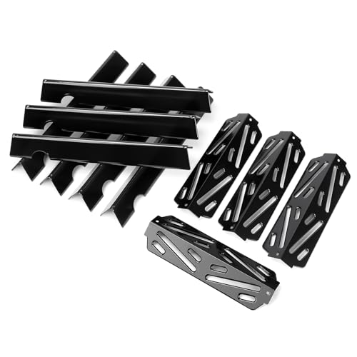 GFTIME 43.5CM Flavorizer Bars 66033 und Hitzereflektor 66040 für Weber Genesis II/LX 400, Genesis II E410, E435, S435 (2017 und neuer) Gasgrill, Porzellan Stahl Ersatzteile für Weber 66033 66040 66796 von GFTIME