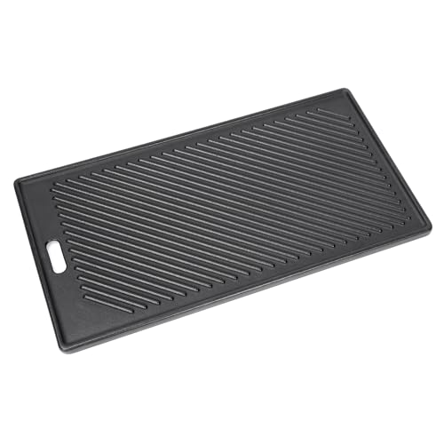 GFTIME 45 x 24cm Wendeplatte Gusseisen für alle RÖSLE VIDERO G2-, G3-, G4- und G6-Modelle (ab Modelljahr 2021), Universal Gusseisen Grillplatte Gasgrill Zubehör, 1 Stück von GFTIME