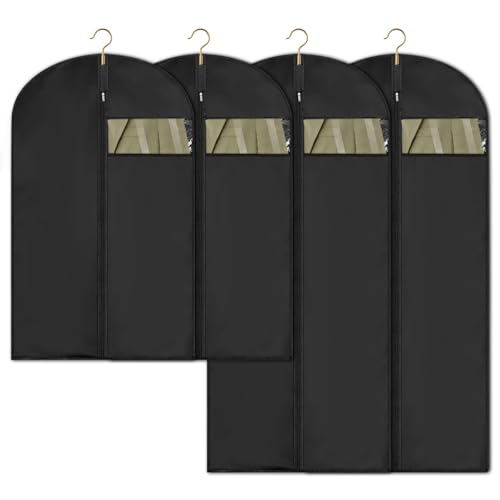 4 Stück Kleidersack 60x120/100cm Kleidersäcke Schwarz Anzug Schutzhülle mit Reißverschluss Kleidersack 120cm Lang für Anzüge Jacken Abendkleider 4 Stück Kleidersack 60x120/100cm Kleidersäcke Schwarz Anzug Schutzhülle mit Reißverschluss Kleidersack 120cm Lang für Anzüge Jacken Abendkleider von GFUEIGJ