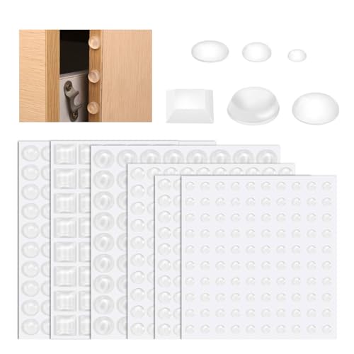 504 Stück GummifüßE Türpuffer 6 Größen Schutzpuffer Elastikpuffer Transparent Gummipuffer Selbstklebend für Glasplatten Türen Schränke Schubladen von GFUEIGJ