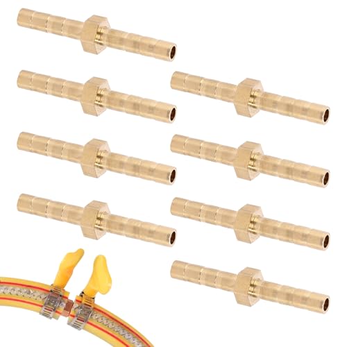 8 Stücke Schlauchverbinder 4mm Messing Set Schlauchverbinder Messing Schlauchverbinder Reduzierung Gartenschlauch Verbindungsstück Benzinschlauch Verbinder von GFUEIGJ