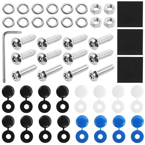 Kennzeichen Schrauben Set Nummernschild Schrauben Anti Diebstahl Kennzeichen Schrauben Fitting Kit Motorrad Kennzeichens Schraubens für Behoben KFZ Nummernschild Kennzeichen Schrauben Set Nummernschild Schrauben Anti Diebstahl Kennzeichen Schrauben Fitting Kit Motorrad Kennzeichens Schraubens für Behoben KFZ Nummernschild von GFUEIGJ