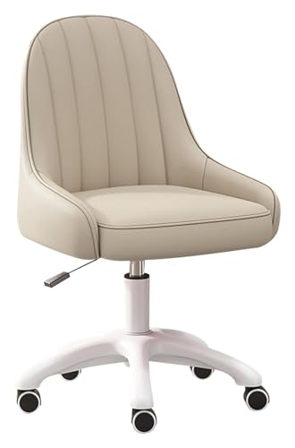 FDTMGW Ergonomischer PU -Leder -Bürostuhl mit 360 ° drehbarer Höhe gepolsterter Kissen Sitz Schreibtischstuhl für Salon/Zuhause/Büro von GFVARBNT(小さな店)