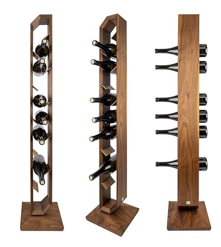 FDTMGW Massive Holzweinregal Boden Stehende Flasche Ständer für stilvolle Weinkenner rustikal von GFVARBNT(小さな店)