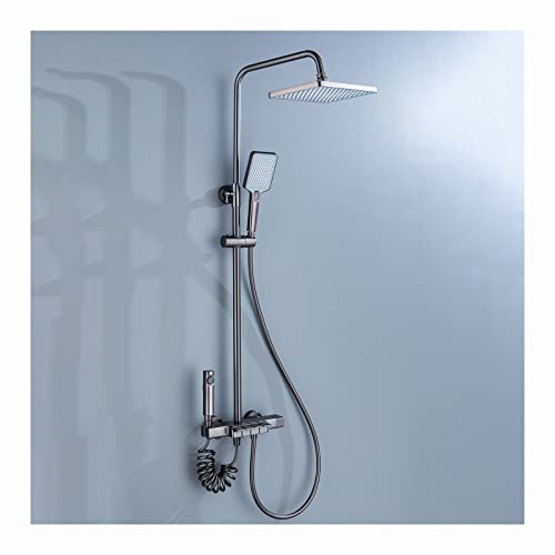 Regenduschsystem mit Duschkopf, Duscharmaturen -Set -Wand -Dusch -Dusch -Kombination Set Messing Regenmixer Dusche mit Badewanne, 3 Modi Handheld -Dusche, Bidet Sprayer, Grau (grau) von GFVARBNT(小さな店)