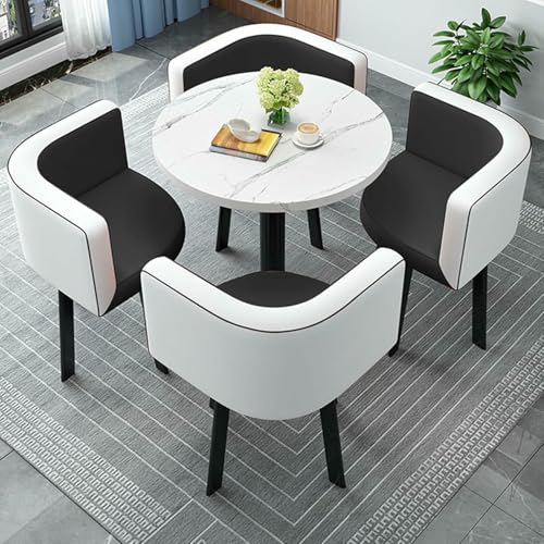 Clubtisch- und Stuhlset für den Empfangsraum im Büro, Esstisch für zu Hause, Konferenztisch, moderner Besprechungstisch, für den Eingangsbereich des Wohnzimmers, Schlafzimmers, kleiner Eckstuhl Clubtisch- und Stuhlset für den Empfangsraum im Büro, Esstisch für zu Hause, Konferenztisch, moderner Besprechungstisch, für den Eingangsbereich des Wohnzimmers, Schlafzimmers, kleiner Eckstuhl von GFXYQPDNV