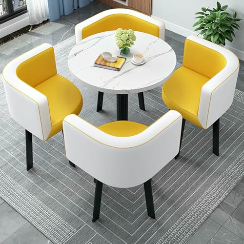 Clubtisch- und Stuhlset für den Empfangsraum im Büro, Esstisch für zu Hause, Konferenztisch, moderner Besprechungstisch, für den Eingangsbereich des Wohnzimmers, Schlafzimmers, kleiner Eckstuhl Clubtisch- und Stuhlset für den Empfangsraum im Büro, Esstisch für zu Hause, Konferenztisch, moderner Besprechungstisch, für den Eingangsbereich des Wohnzimmers, Schlafzimmers, kleiner Eckstuhl von GFXYQPDNV