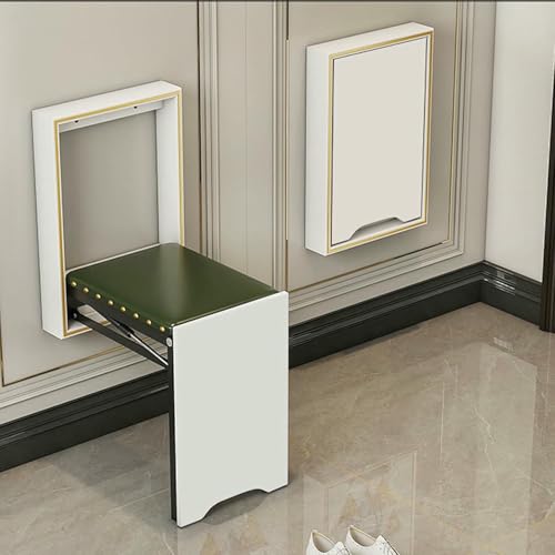 GFXYQPDNV An der Wand montierter, klappbarer, unsichtbarer Stuhl-Tritthocker, Leichter Luxus-Schuhwechselhocker, Fußhocker für Türschuhe, hängender Balkon-Wohnhocker, versteckter Hocker von GFXYQPDNV