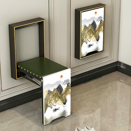 GFXYQPDNV An der Wand montierter, klappbarer, unsichtbarer Stuhl-Tritthocker, Leichter Luxus-Schuhwechselhocker, Fußhocker für Türschuhe, hängender Balkon-Wohnhocker, versteckter Hocker GFXYQPDNV An der Wand montierter, klappbarer, unsichtbarer Stuhl-Tritthocker, Leichter Luxus-Schuhwechselhocker, Fußhocker für Türschuhe, hängender Balkon-Wohnhocker, versteckter Hocker von GFXYQPDNV